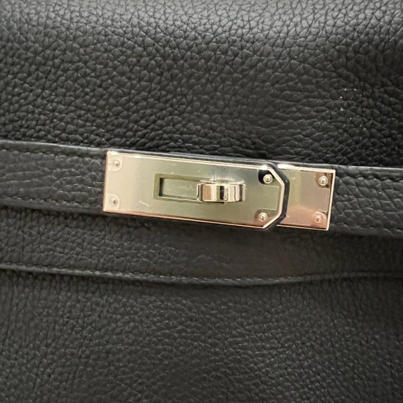 Hermes Togo calfskin Kelly II Retourne Noir 35 - Picture 6 of 7